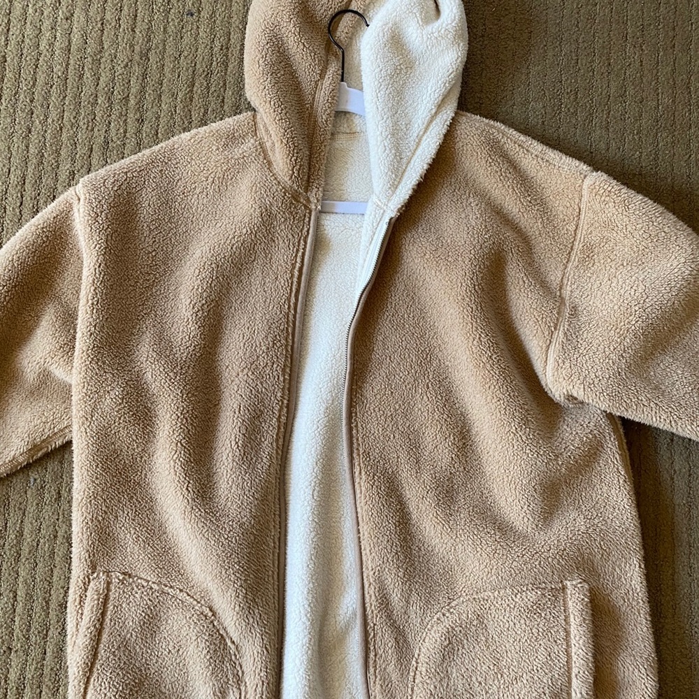 Fluffy Caramel Teddy Jacket